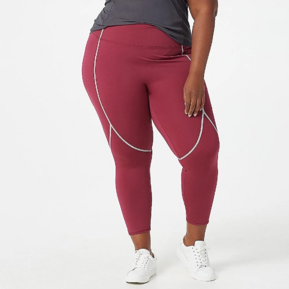 zuda Z-Stretch Leggings with Reflective Coverstitch  11631